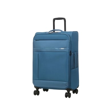 JUMP Monthly's Soft Expandable Luggage Trolley Blue 24Inch