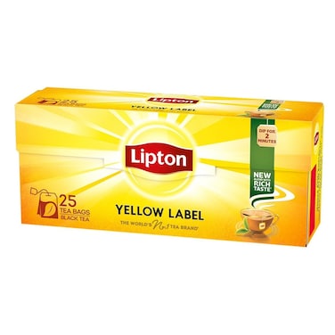 Lipton Yellow Label Black Tea Bags 50g (Pack Of 25)