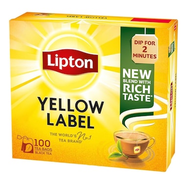 Lipton Yellow Label Black Tea Bags 200g (Pack Of 100)