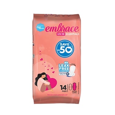 Embrace Essentials Ultra Thin Extra  Long Pads (Pack Of 14)