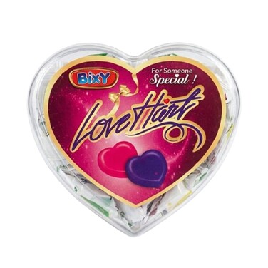 Bixy Love Candy Heart Box Mix Flavour 250g