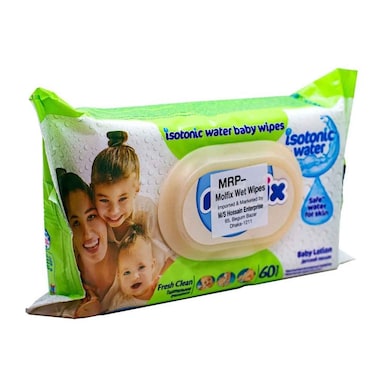 Molfix Isotonic Water Baby Wipes Fresh Clean 60 Pcs