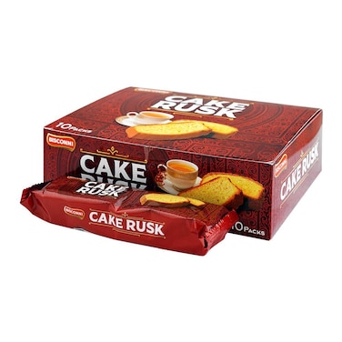 Bisconni Cake Rusk Half Roll 40g (Pack Of 16)