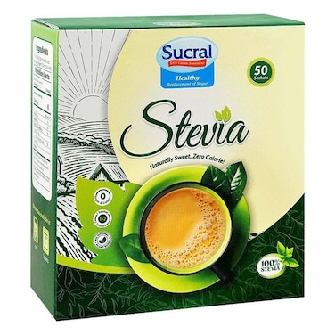 Sucral Stevia Zero Calorie 50 Sachets