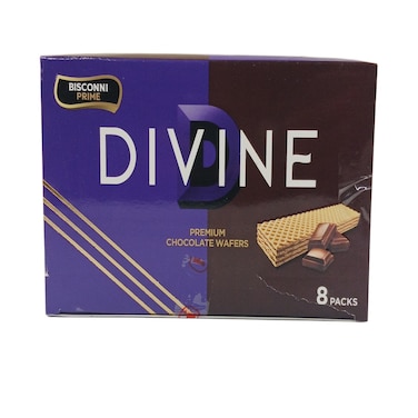 Bisconni Divine Premium Chocolate Wafers 24.9g ( Pack Of 8)