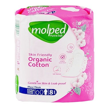 Molped Maxi Thick Extra Hygiene Shield Extra Long  Value Pack 16Pc