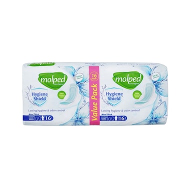 Molped Maxi Thick Sanitary Pad Long Value Pack 16Pc