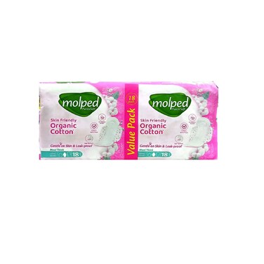Molped Pure &amp; Soft Maxi Thick Long 18 Pcs