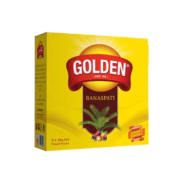 Golden Banaspati Pouch 1kg (Pack Of 5)

