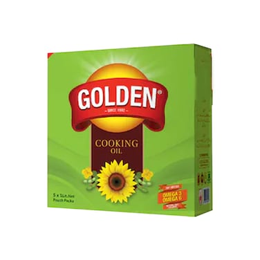 Golden Cooking Oil Pouch 1lt (Pack Of 5)
