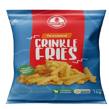 Frozen Hub Seasoned Crinkle Fries 1kg