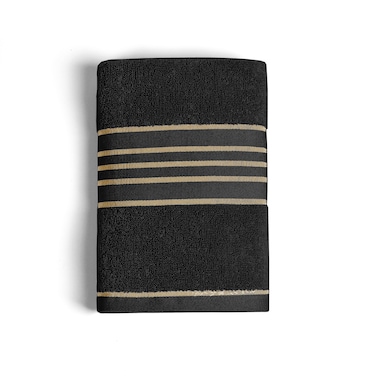 M Home Hand Towel Goldline Black