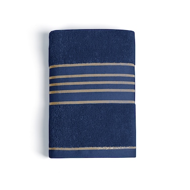 M Home Hand Towel Goldline Navy