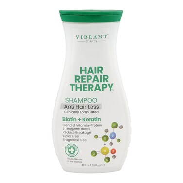 Vibrant Beauty Hair Repair Therapy Biotin + Keratin Anti Hair Loss Shampoo 400ml
