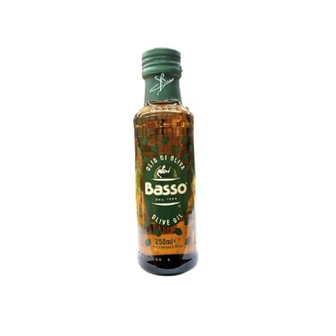 Basso Olive Oil Pure Glass Bottle 250ml
