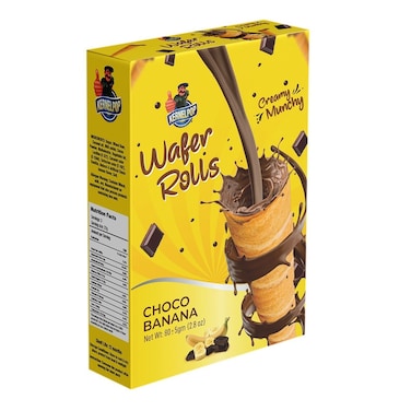 Kernelpop Wafer Rolls Choco Banana Box 80g
