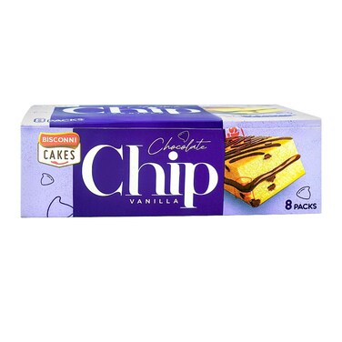 Bisconni Chocolate Chip Vanilla Cake 30g (Pack Of 8)