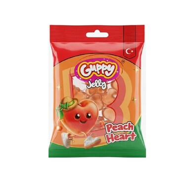 Bingo Guppy Jelly Peach Heart 80g