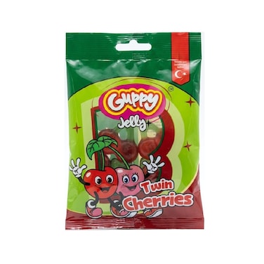 Bingo Guppy Jelly Twin Cherries 80g