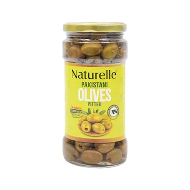 Naturelle Green Olive Pitted 380g
