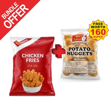 My Choice Chicken Fries 780g - (Buy MY CHOICE CHICKEN FRIES 780G &amp; Get POTATO NUGGetS 200GM (RS160) Free)