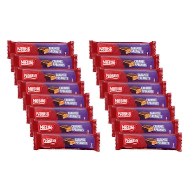 Nestle Caramel &amp; Peanuts Chocolate Bar 20g (Pack Of 16)