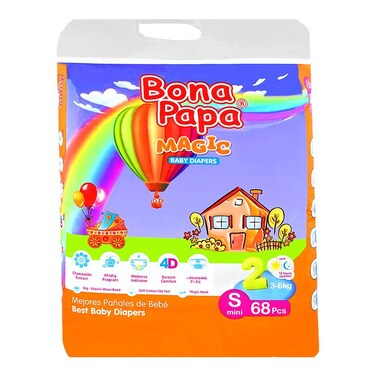 Bona Papa Magic Baby Diapers Small 68Pcs