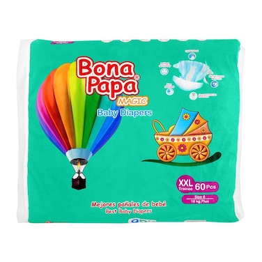 Bona Papa Magic Baby Diapers XXL 60Pcs