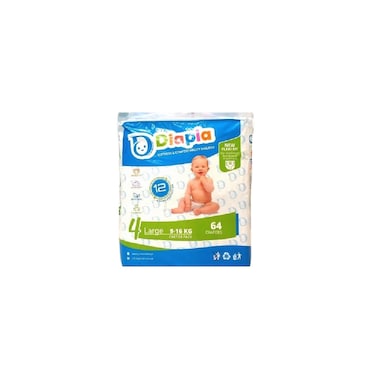 Diapia Mega Diapers Large 64pc