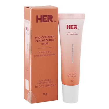 Her Beauty Pro-Collagen Peptide Gloss Lip Balm Toffee Latte 15g