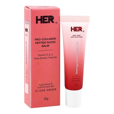 Her Beauty Pro-Collagen Peptide Gloss Lip Balm Berry Cinnamon Roll 15g