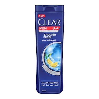 Clear Men Shower Fresh Anti-Dandruff Shampoo, All Day Freshness 400ml