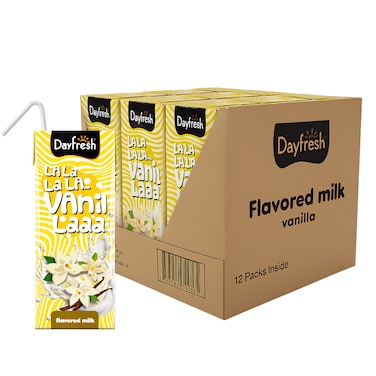 Dayfresh Vanilla Flavored Milk 180ml (Pack Of 12)
