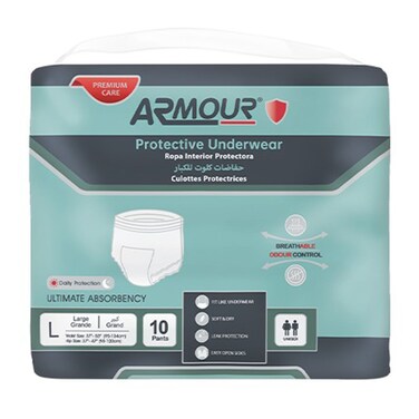 Armour Ultimate Absorbency Adult Pants Large 10Pcs