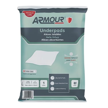 Armour Fluffy IP Under Pads Large 60x90cm