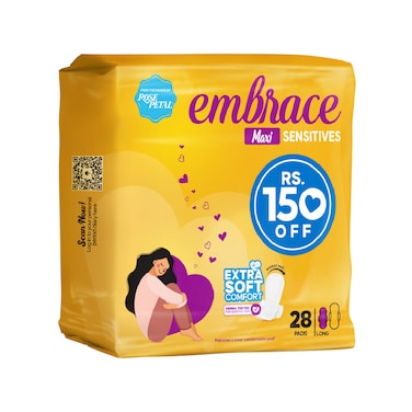 Embrace Sensitives Maxi Long Trio Pack 28pc