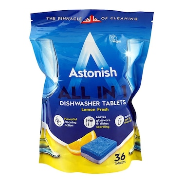 Astonish All In 1 Lemon Fresh Dishwasher Tablets (Pack Of 36)