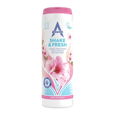 Astonish Shake &amp; Fresh Carpet Freshener Pink Blossom 350g