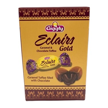 Giggly Eclairs Gold Chocolate Tofee 200g