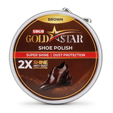 Gold Star Shoe Wax Polish Brown