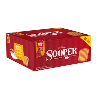 Peek Freans Sooper Egg &amp; Milk Cookies Half Rolls 8Pcs