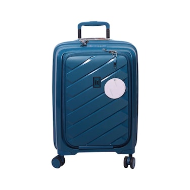 IT Luggage Influential Trolley Case Euro Blue 20Inches