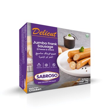 Sabroso Jumbo Frank Sausage Cheese &amp; Onion 740g
