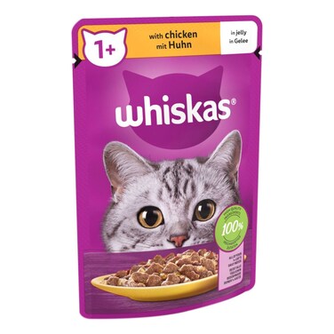 Whiskas Chicken Cat Food Pouch Jelly 85g