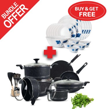 Sk Cooking Set 15Pcs+Melamine D/Set - (Buy &amp; Get Free)