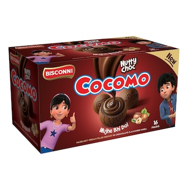 Bisconni Cocomo Nutty Chocolate 15.4g (Pack Of 16)