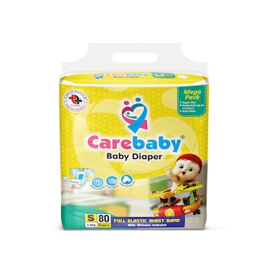 Care Baby Diapers Mega Small 80Pcs