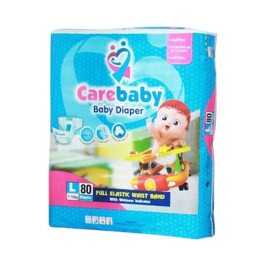 Care Baby Diapers Diaper Mega Large 80Pcs