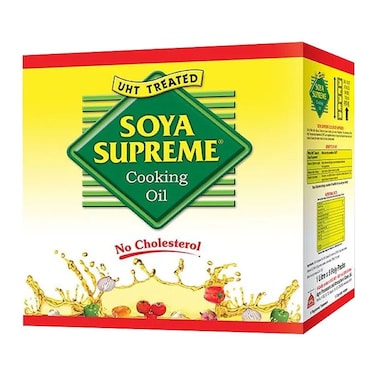 Soya Supreme No Cholesterol Cooking Oil 1 lt (Pack of 5)