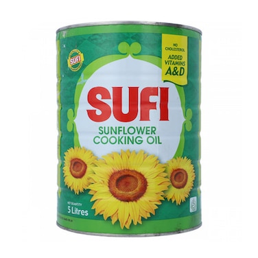 Sufi Sunflower Cooking Oil 5 Tin Ltr
